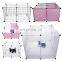 Stylish Folding Square Pet Cage Doghouse Rail Fence Cat Iron Cage High-End OEM and ODM Pet dog Cage