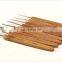 Custom Logo Bamboo Handle Crochet Hook Set Aluminium Knitting Needles for Sewing Tools