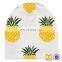 Baby Cute Print Soft Beanie Hat Infant Yellow Pineapple Pattern Baby Custom Hats Design Caps