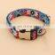 Factory Price Bohemian Custom Dog Collar Free Lettering Dog ID card Customization Dog Collar Half Metal Buckle