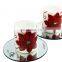 5 8 10 12 Inch Round Mirror Candle Plate Glass Tray For Wedding and Dining Table