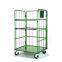 Roll Cage Lockable Rolling Steel Metal Storage Cage Pallets with wheels