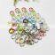 Decorative Painted Round Engraved Custom Double Enamel Brass Ring Prong Snap Button