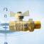 Pn40 Water Lockable Npt Threaded Male Gas Brass Flare Ball Valve With Handle