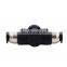 BUC-8 Black Connector Plastic Quick Joint Adapter BUC Hand Valve Switch Push Lock Pneumatic Tube Fittings