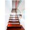 Modern Home Glass Staircase Design Light Led Glass Steel Wood Floating Stairs