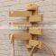 Wall mounted wood coat hook rack shelf bamboo material for living bedroom bathroom