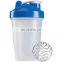 Latest Gym Protein Shaker Bottle 400ml with Metal Ball for Sports