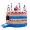 Hot sale birthday cake new inflatable bouncy bounce pvc house