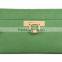 fashion grained leather clutch bag simple folded dinner ladies hand bags with wristlet strap 2016 popular apple green