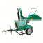 garden machine mulching mobile wood shredder chips making diesel electric forestry wood working chipper
