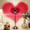 Creative Nordic Bedroom Bedside Table Lamp Red Love Heart Atmosphere LED Indoor Decor Desk Light