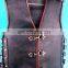 Mens Genuine Leather Rock Vests Metal Chain Biker Vest Motorcycle Sleeveless Real Leather Jackets
