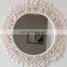 Hot Selling Large Beaded Macrame MirrorWhite Wall Decor