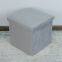 Foldable storage velvet ottoman-Grey