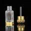 High Quality Golden Slivery Glass Oil Bottle