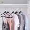 Hot Custom Anti Slip Notched Flocked Hangers Felt Velvet Hanger For Clothing