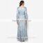 New Pattern Long Maxi Dress Abaya Dubai Style Dubai Muslim Wedding Dress D240