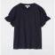 Casual round-neck short-sleeved T-shirt pleated cuff top 2025 spring new product