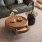 Stylish Wood Coffee Table with North American Fas - Grade Walnut Veneer