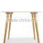 WH-4145 White Solid Wood Dining Table CRW Furniture