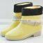 Warm winter fashion boots with cotton and cotton warm female short tube rain shoes