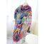 Colorful Tassels Printed Women Lady Daily Holiday Travelling Pashmina Shawl