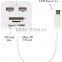 Universal Travel 3.1 Type C to 2 Ports Micro Card OTG Power Adapter