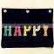 Osini Custom Colorful 3-ring Binder Letters Embroidery Canvas Pen Pouch Pencil Case Traving Bag for School &office & Girl