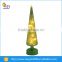 Christmas Decoration Supplies 18 Inch Decorated Yellow Ornament Glass Christmas Tree With 12 LED Lights