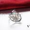 Newest Design sterling silver ring with micro pave setting and real silver rings and white diamonds silver ring
