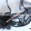 2016 Latest Selling Products Plastic Black Mask With Artificial Flower