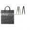 China New Imported Eco Kraft Paper Tote Bag black&white Foldable Shopping Bag