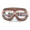 BJ-GT-010 Customized Wholesale Coffee Leather Steampunk Motorbike Glasses