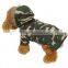 Classic top camouflage color dog two feets winter dog cloth