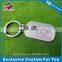 Stainless steel dog tag keychain custom shaped metal keychain