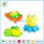 Colorful aquarium plastics B/O cartoon octopus & carb & turtle animals toys with music and light