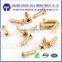 ASME 8#*13 flat head brass screws with cross recess head