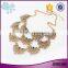 Retro design alloy jewelry hollowed-out wing multilayer statement necklace