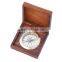 Stylish compass rose Solid Brass Captain's Desk Compass with Rosewood box 13411