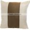 Brown & white Striped Cushion Cover
