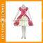 PGWC2536 Classic satin fuchsia red ruffles bow sweet lolita dress