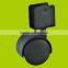 U braket Black furniture PP PA Nylon caster with brake(FC15A)
