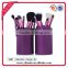 EVAL hot sale 9pcs makeup brushes set with purple handle for gift