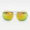 custom yellow lens bamboo arm logo sunglasses