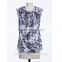 Latest designs New style spandex printed sleeveless lady blouse & top for women