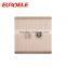 British standard white aluminum panel TV satellite and Tel electrical wall socket