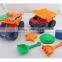 6 pc beach toy car sand mold shovel watering can
