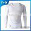 mans V-neck plain tight fit long sleeve t shirt