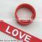 Debossed/color filled heart love bracelet,special custom design rubber band love bracelet